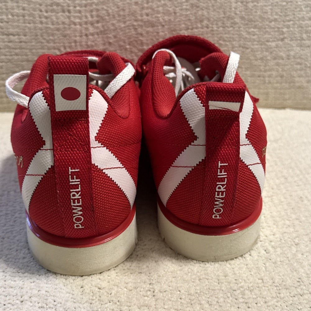 Adidas Powerlift 4 Japan EG5175 Weightlifting Shoes Men's Size 8 Red EUC - Picture 7 of 13
